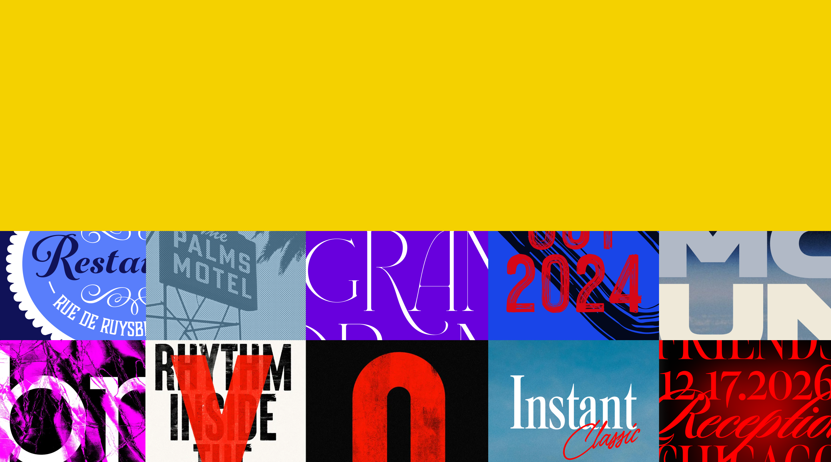 Fonts that inspire, 
from foundries you trust