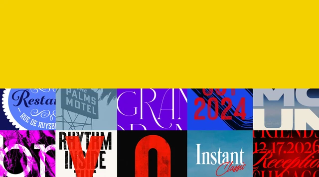 Fonts that inspire, 
from foundries you trust